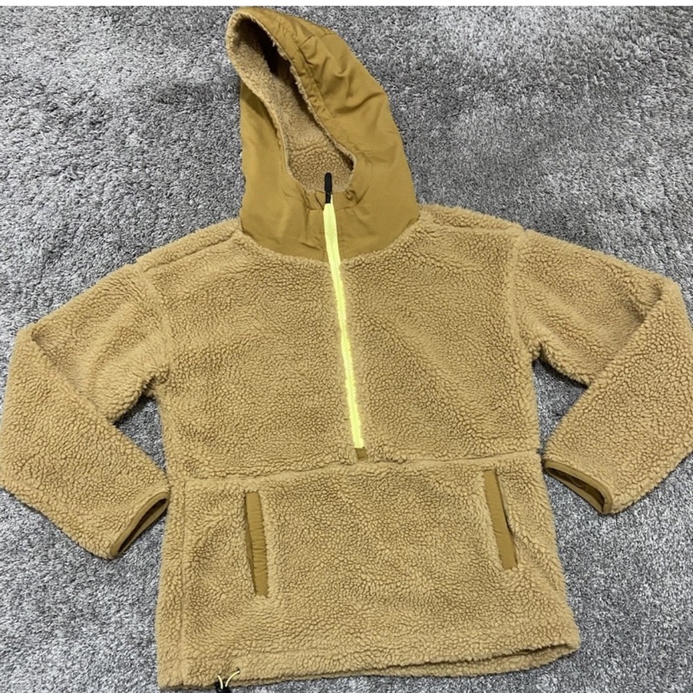 Backcountry fluffy Sherpa jacket women small/petite brown